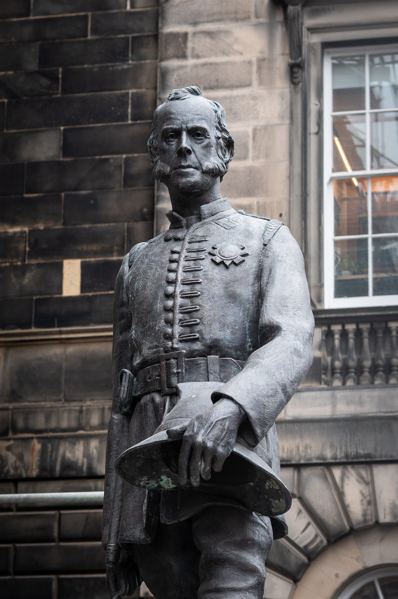 Bronze statue of firefighting pioneer James Braidwood on Parliament Square, outside CODE The Court