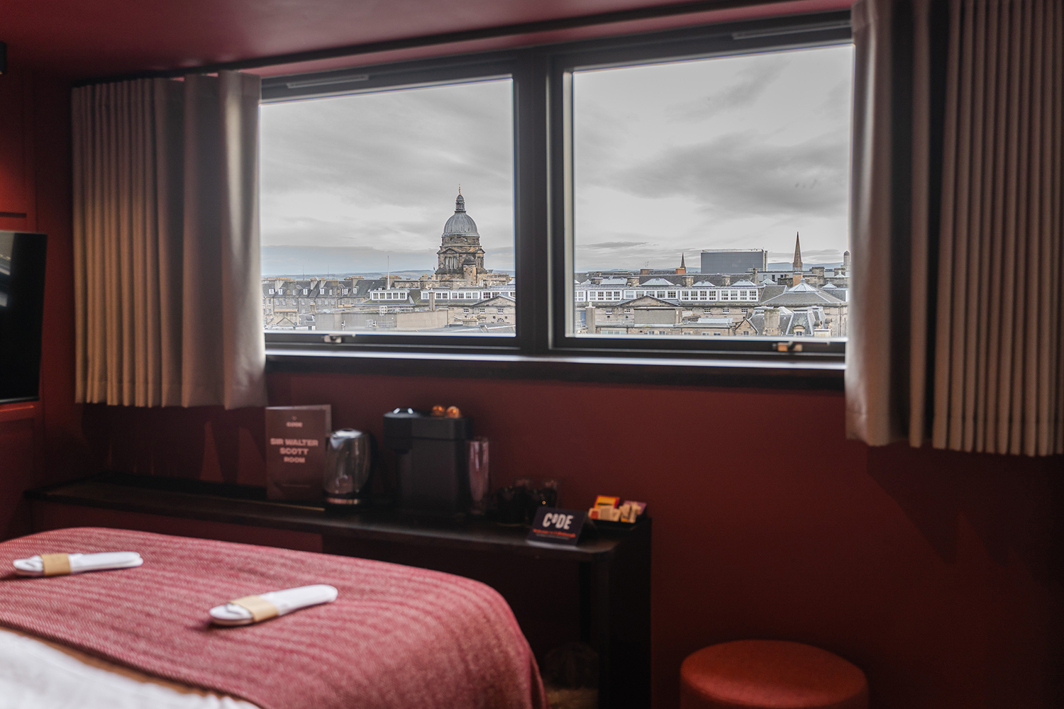 Edinburgh hotel room with a view